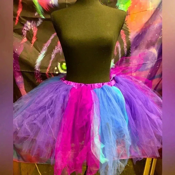 Tutu petticoat purple blue